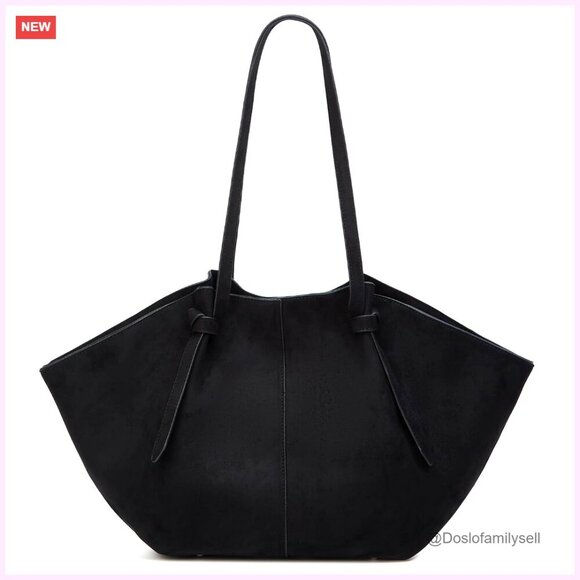 Handbags - Suede Tote Shoulder Bag Crossbody Hobo Purse Vintage Minimal Chic